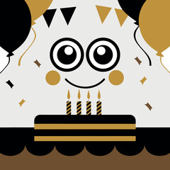 Panda Party, Birthday Panda, Cartoon Celebration, Animated Panda, Party Animal, Happy Panda, Festive Illustration, Cartoon Panda, Birthday Fun, Panda Art, Animated Party, Panda Delight, Party Joy, Car © dhruvik