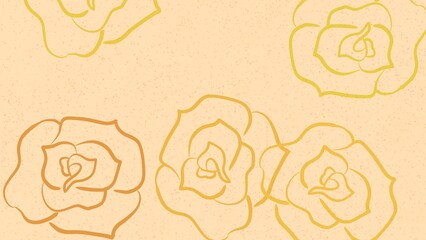 Pale Beige Rose Floral Seamless Decorative Background.