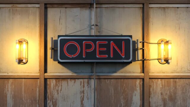 Leuchtendes &bdquo;Open&ldquo;-Schild &ndash; Neon-Sign Animation f&uuml;r Laden oder Gesch&auml;ft