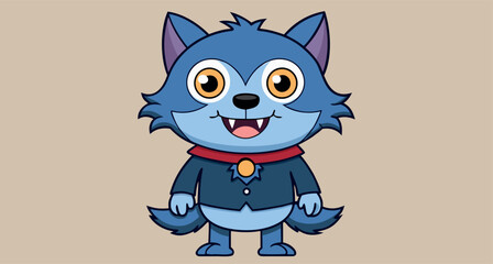 Cartoon Wolf, Halloween Character, Adorable Wolf, Cartoon Beast, Halloween Creature, Fantasy Animal, Cute Wolf, Whimsical Wolf, Cartoon Animal, Halloween Fun, Fantasy Beast, Cute Creature, Cartoon Hal