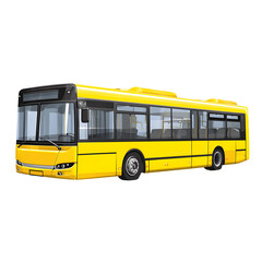 Yellow bus isolated on black background