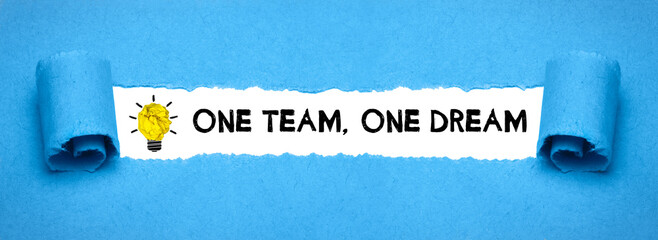 one team, one dream	
