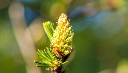 Close-up of a budding pine cone