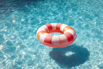 Naklejka premium inflatable ring in the pool