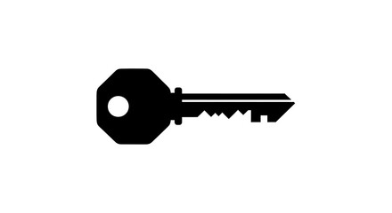 Simple black key silhouette