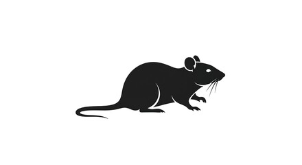 Fototapeta premium Silhouette rat illustration