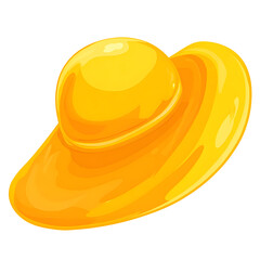Yellow sun hat illustration