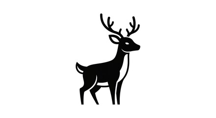 Obraz premium Silhouette deer graphic