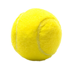 Yellow tennis ball isolated