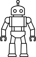 black robot vector illustration