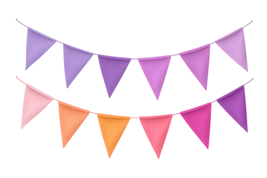 Gradient Triangular Flags Garland