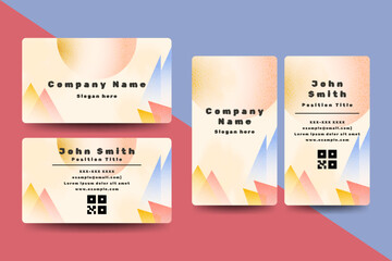 Vibrant business card templates featuring colorful gradients and abstract shapes. Great for creative professionals, startups, and branding identity.