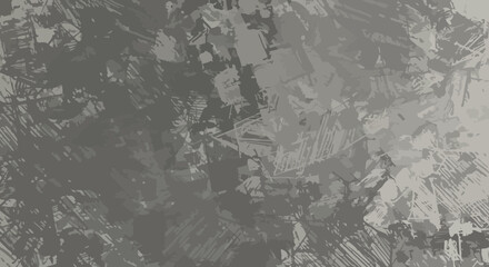 Monochrome artistic brushstroke abstract design with overlapping shapes texture