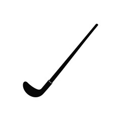Fototapeta premium Silhouette of a hockey stick on white background on transparent background