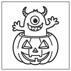 Adorable Creepy Monsters Coloring Pages