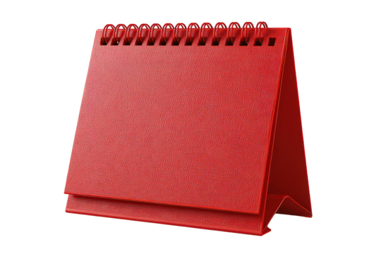 Red Desk Calendar With Texture