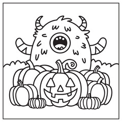 Adorable Creepy Monsters Coloring Pages