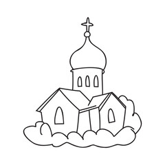 orthodox church icon vector illustration