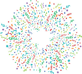 Colorful Confetti, Paper Confetti Design vector illustartion	
