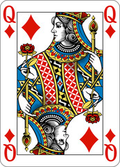 Queen of Diamonds Design Deck of Playing Cards