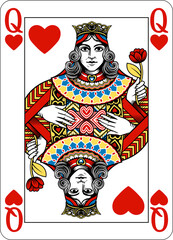 Queen of Hearts Design from Deck of Playing Cards