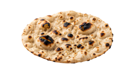 Deliciously charred flatbread, a staple of Indian cuisine, presented on a clean white background.