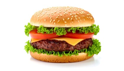 Close-up of a cheeseburger