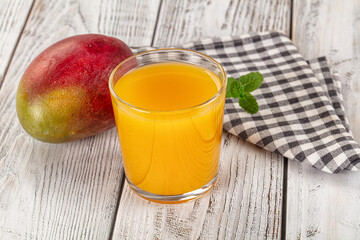 Sweet cold tropical mango juice