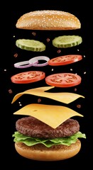 Deconstructed Delight: A Burger's Symphony