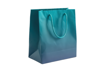 Teal Gradient Shopping Bag