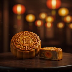 Mid-Autumn Mooncake: Golden Hour Glow