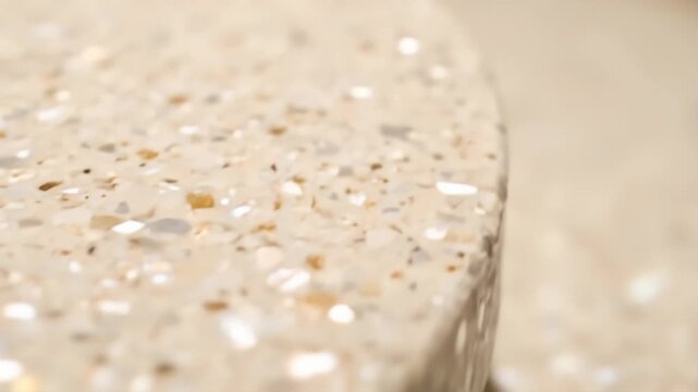 Cream terrazzo micro pattern with gold flecks