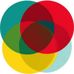 Four Overlapping Circles with Vivid Colors