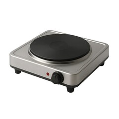 Fototapeta premium Electric Hot Plate Isolated on White Background