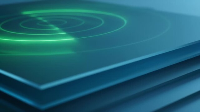 Sonar radar sweep effect with parallax