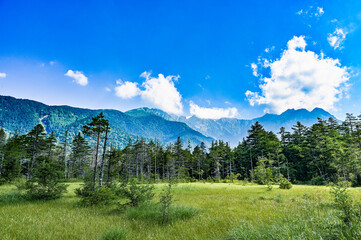 日本長野県の上高地