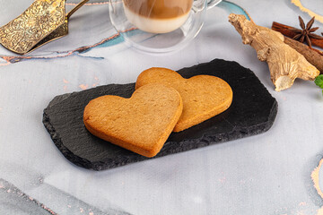 Sweet ginger cookies for snack