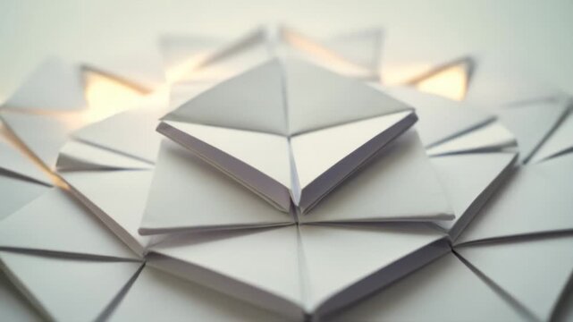 Origami tessellation structure with parallax