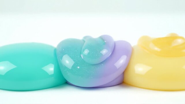 Gel blob merge split in macro glide