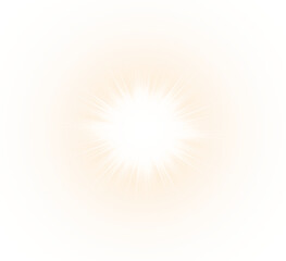 Obraz premium A stunning Bright Sunburst Light Solar Flare Radiance PNG Overlay designed for use on a Transparent Background