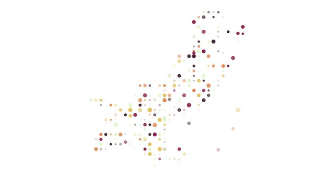 Conceptual Circle Explosion Creating Pakistan Map