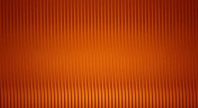 Warm orange vertical ribbed textured background pattern