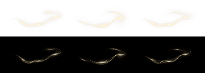 An animation loop of abstract light trails with a transparent PNG overlay for creative backgrounds and designs