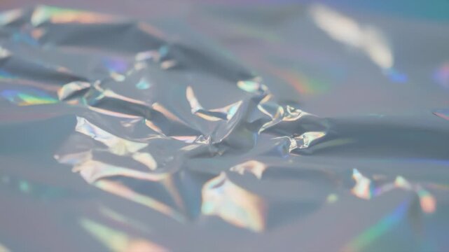 Holographic PVC crumple pastel prismatic flares