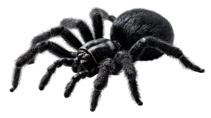 Giant fake spider with hairy legs, isolated on white background