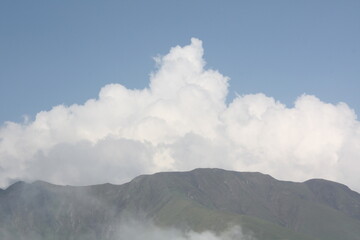 clouds in the mountains