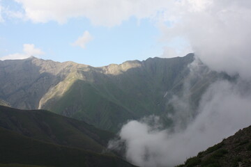 clouds over mountain