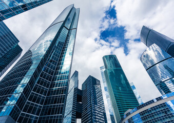 Modern Skyscrapers in Business District