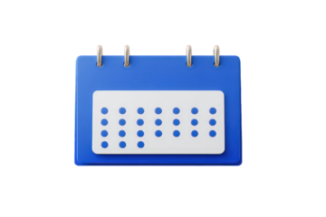 Simple Blue Calendar On Black Background