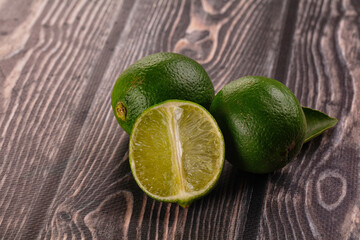 Ripe green sour lime citrus